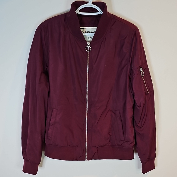 Garage Maroon Size 6 Bomber Jacket - Picture 1 of 7